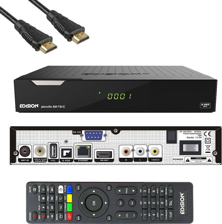 Produktbild Edision PICCOLLO S2 und T2 C Combo Receiver