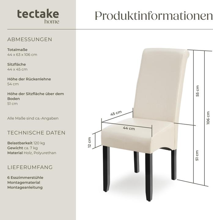 Immagine prodotto tectake Esszimmerstuhl