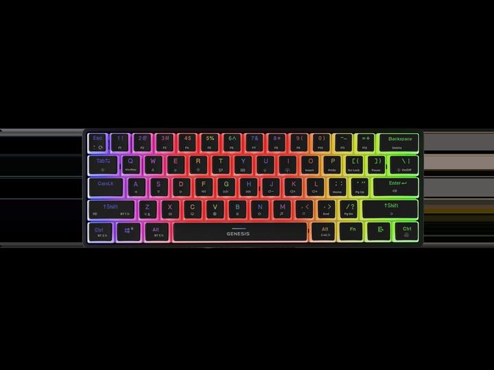 Actual product image Genesis Klawiatura Dla Graczy Thor 660 G2 Us Black Bezprzewodowa RGB Mechaniczna Gateron Brown (US, Cable, Wireless)