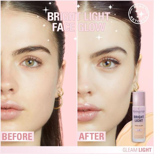 Image du produit Makeup Revolution Bright Light Face Glow Teint éclaircissant pour la peau Finition éclatante Gleam Light (Gleam Light)