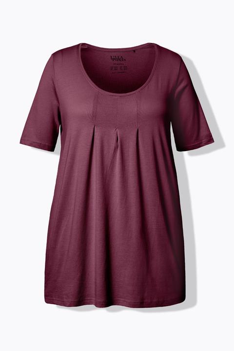 Actual product image Ulla Popken Essential Front Pleat Tee (58)