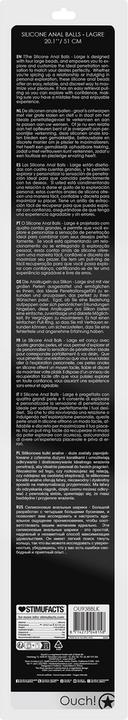 Actual product image Ouch! Silicone Anal Balls - Large - Black