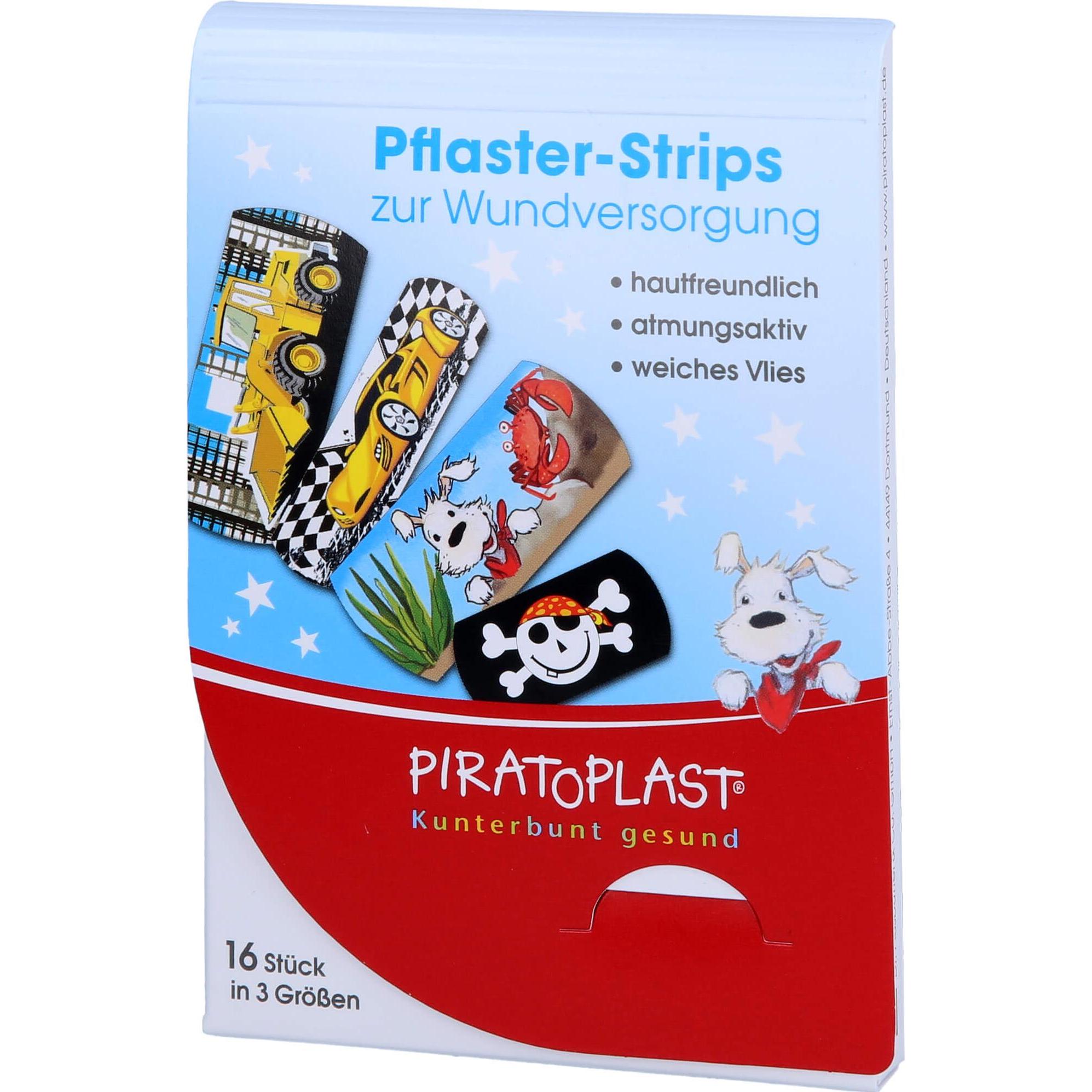 Thumbnail - Piratoplast, Pflaster, Pflasterstrips in drei Grössen für Jungs, 16 St. Pflaster (16 x)