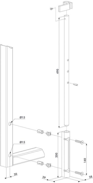 Image du produit Locinox Verrou à pêne dormant VSF (Haubanage de porte, 1 pcs)