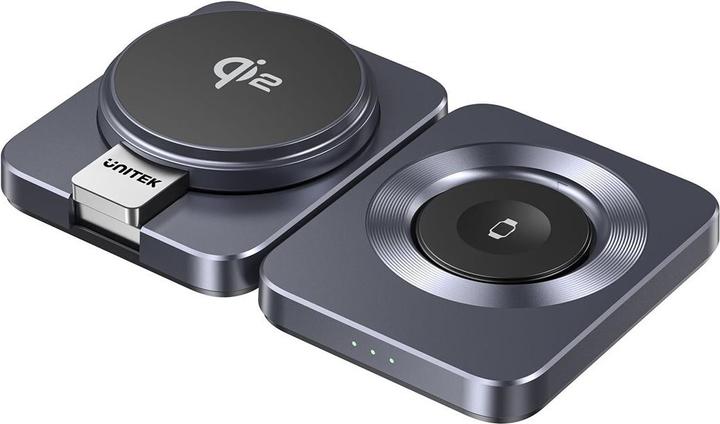 Produktbild Unitek Stacja ładująca Składana 3w1 Qi2 15w Szara (15 W)