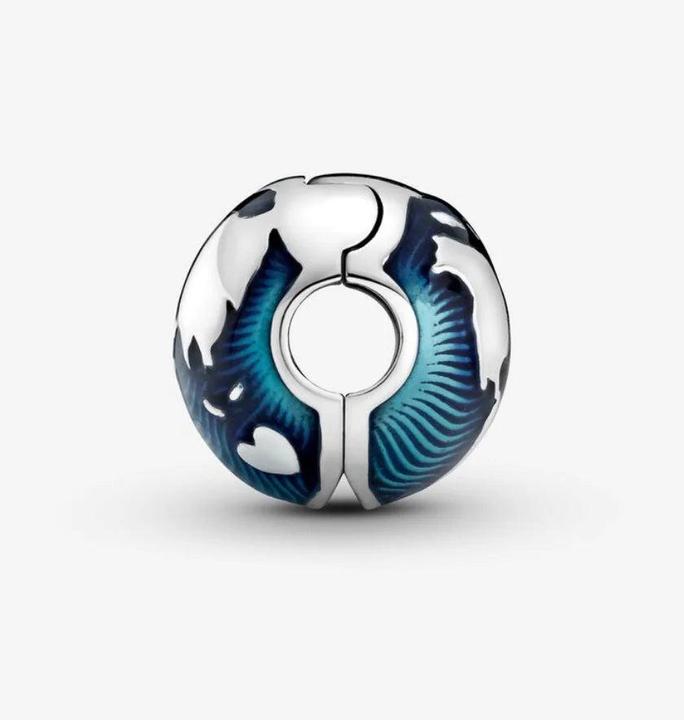 Image du produit Pandora Globe Clip Charm (Argent 925, Émail)