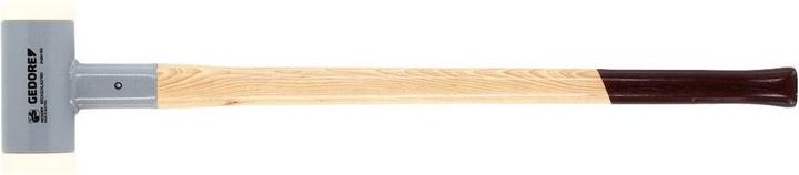 Produktbild Gedore Rückschlagfreier Schonhammer, Ø 80 mm, Hickorystiel, Austauschbare Polyamid-Köpfe (4270 g)