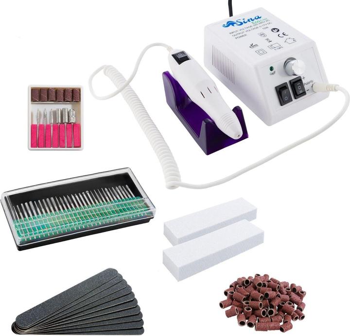 Sina Set di frese per unghie - DR-298 Bianco