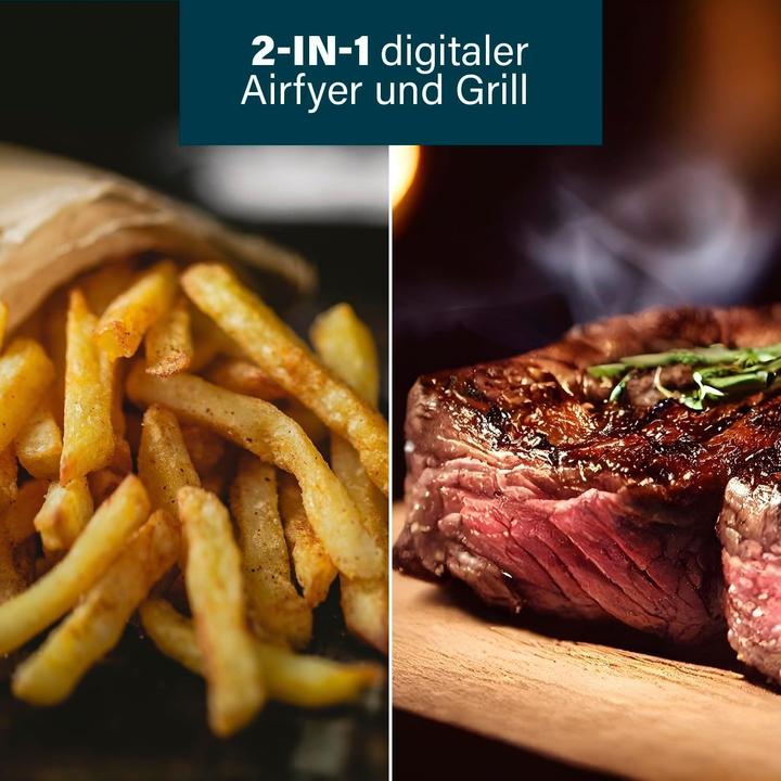 Productafbeelding Princess 01.182092.01.001 Airfryer Grill- 2 in 1- tempratuurmeter - 5,6 liter - 4 voorgeprogrammeerd