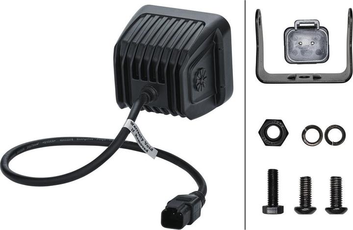 Actual product image Hella BLACK MAGIC LED spotlight surface-mounted for close-range illumination