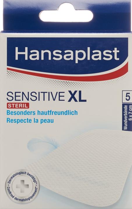 Actual product image Hansaplast Sensitive XL Sterile 6 x 7cm (5x)