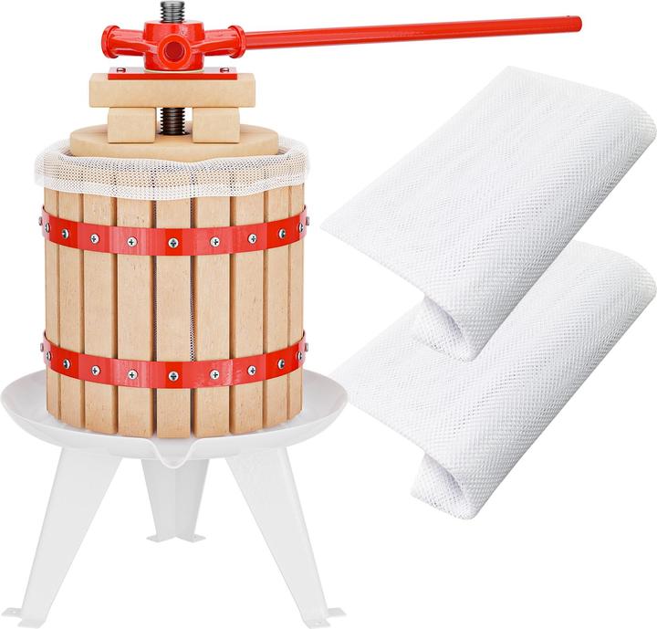 Produktbild Wiltec Obstpresse 12l mit 3x Presstuch Maischepresse Weinpresse Saftpresse