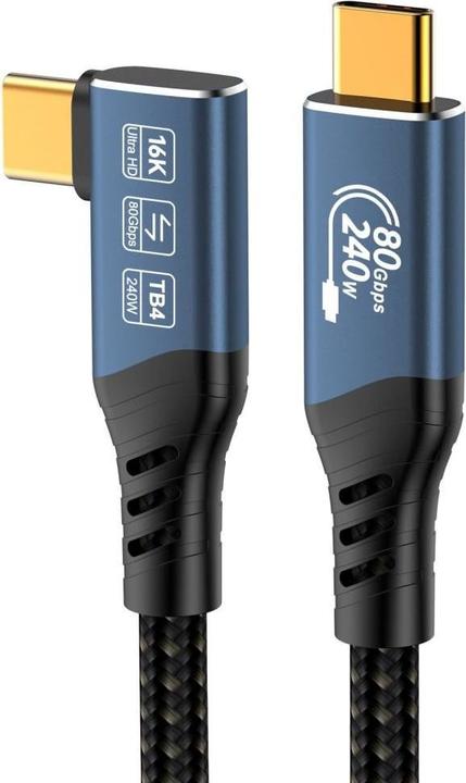 PremiumCord USB4™ Ver2.0 80Gbps 16K@60Hz 240W Thunderbolt, 1,5m (1.50 m, 240 W)