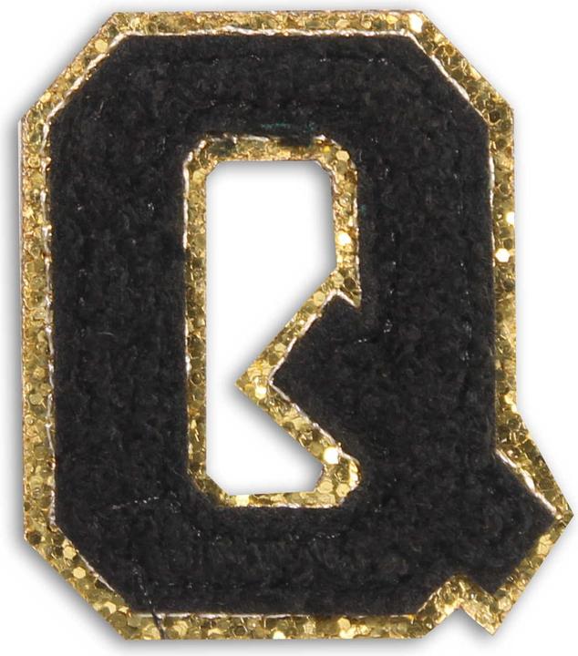 Image du produit PhoneLook Autocollant sticker pour téléphone/tablette/ordinateur brodé en 3D noir Lettre Q