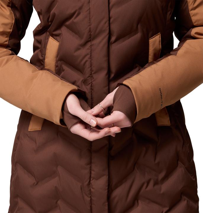Immagine prodotto Columbia Chaqueta impermeable de plumón y largo medio con capucha Mountain Croo™ III para mujer (M)