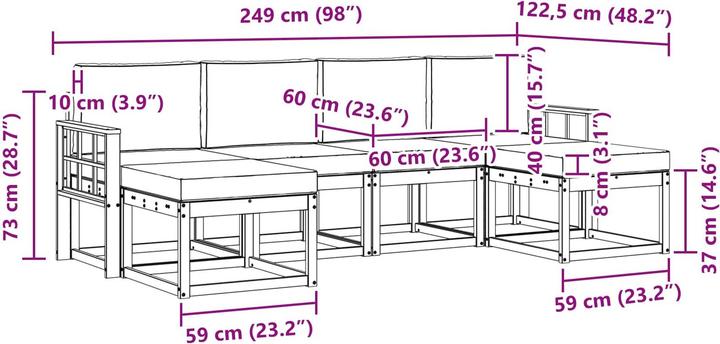 Produktbild vidaXL Outdoor-Sofagarnitur