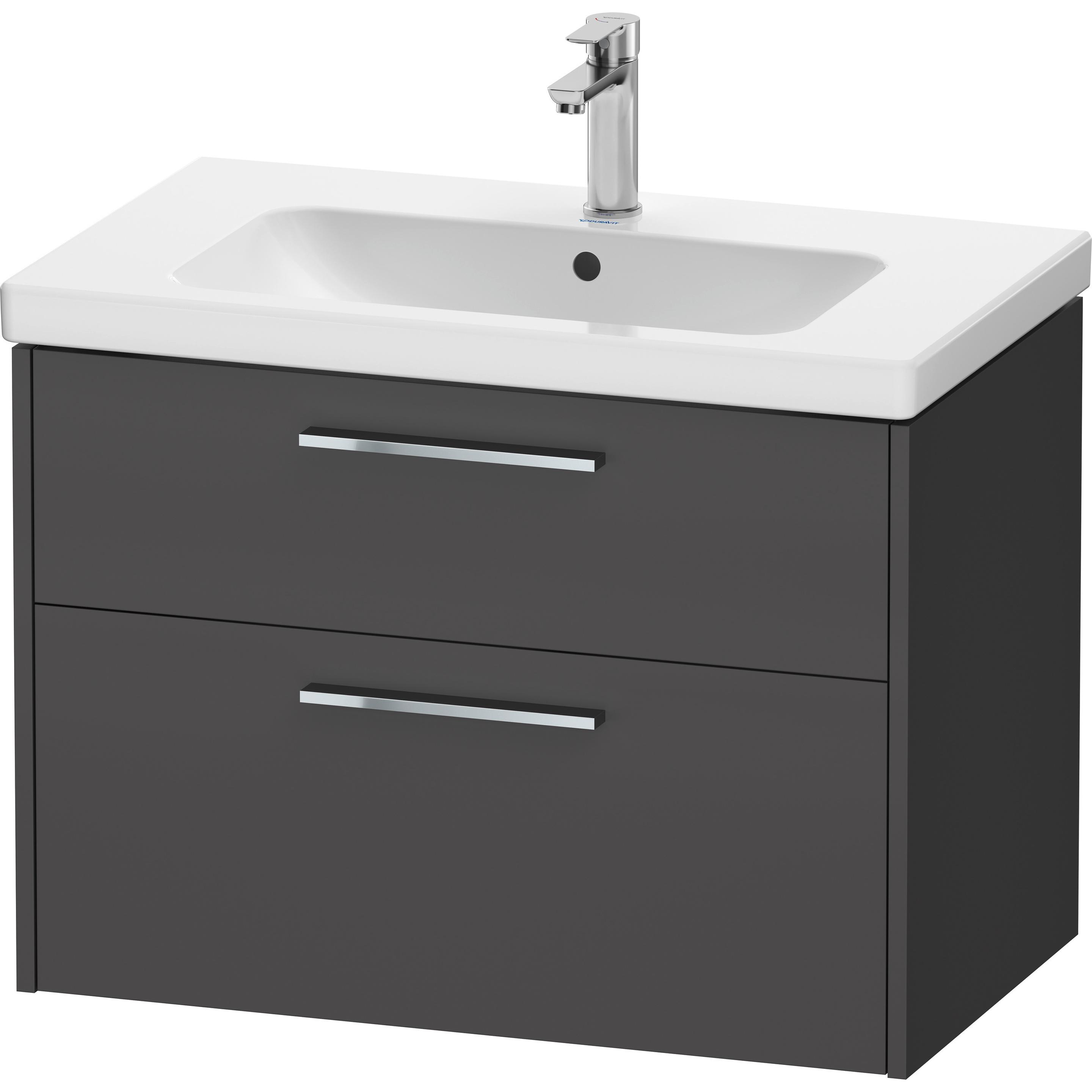 Duravit, Waschbeckenunterschrank, D-Code Waschtischunterbau, 1 Auszug, 784x460mm, Siphonausschnitt, mit Griff