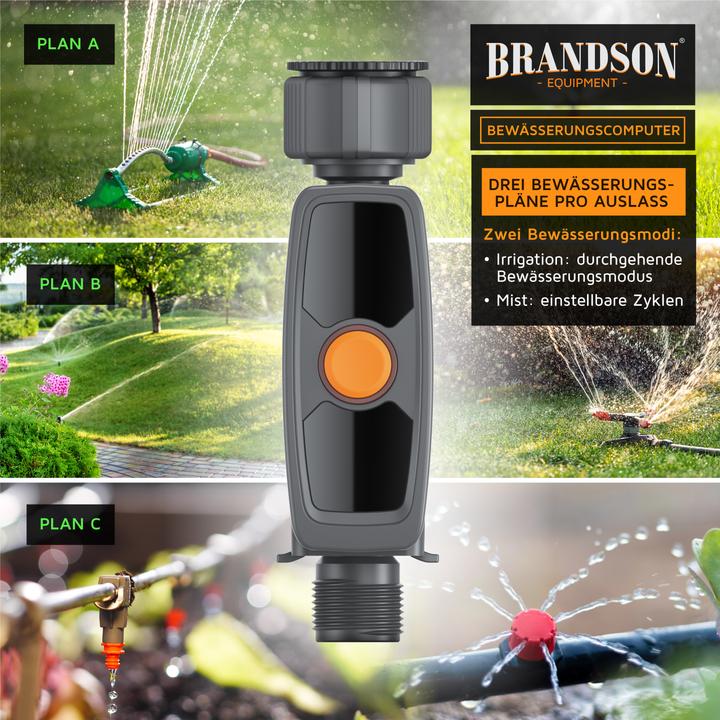 Actual product image Brandson Bewässerungssteuerung, Bewässerungsuhr, automatische Bewässerung, mit Wifi Verbindungssteckdose, App (Irrigation computer)
