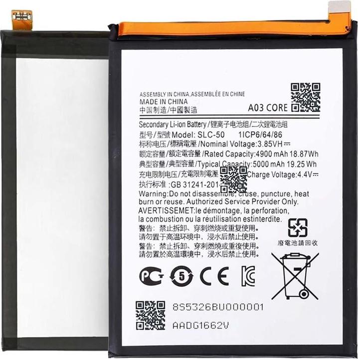 Image du produit OEM - Smartphone Battery SLC-50 (18616) - Samsung Galaxy A03 Core - 4900mAh - White