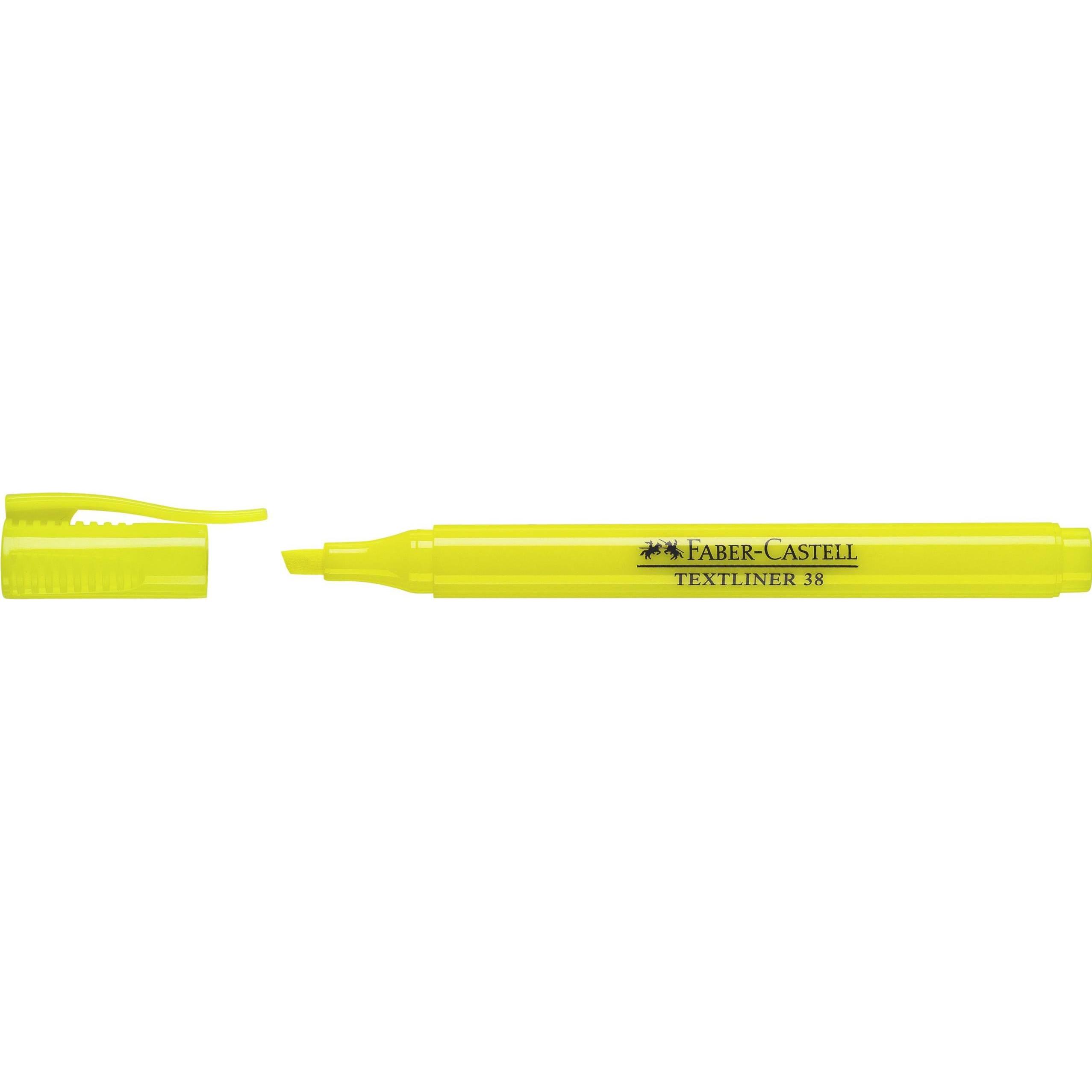 Faber-Castell, Marker, Textmarker 38 Stiftform (Gelb, 5 mm, 1 x)