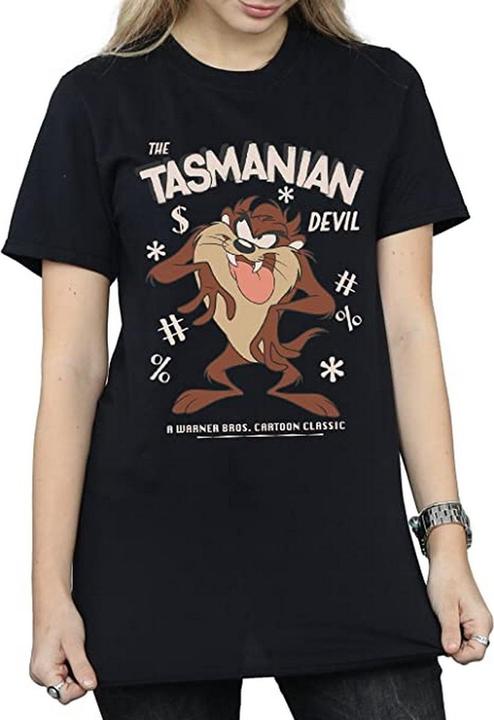 Image du produit Looney Tunes Diable de Tasmanie Coton Vintage Boyfriend TShirt (S)