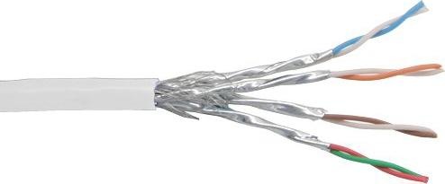 Produktbild InLine Patchkabel Cat.6 S/FTP/PIMF AWG27 PVC weiss 100m zum Konfektionieren (S/FTP, CAT6, 100 m)