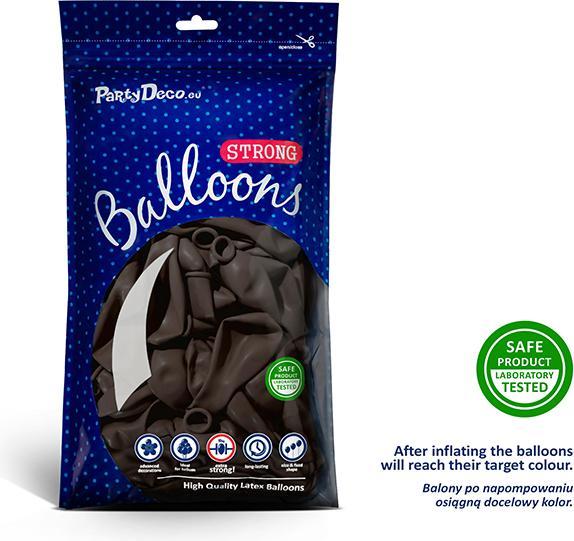 Actual product image Partydeco Strong Balloons 27cm, Pastel Cocoa Brown (1 pkt / 100 pc.) (100x)