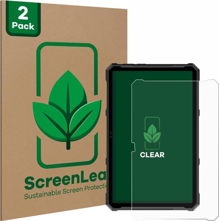 Produktbild ScreenLeaf Schutzfolie nachhaltiger Displayschutz Displayschutzfolie Folie Klar Transparent (2 Stk., Ulefone Armor Pad 4 Ultra)