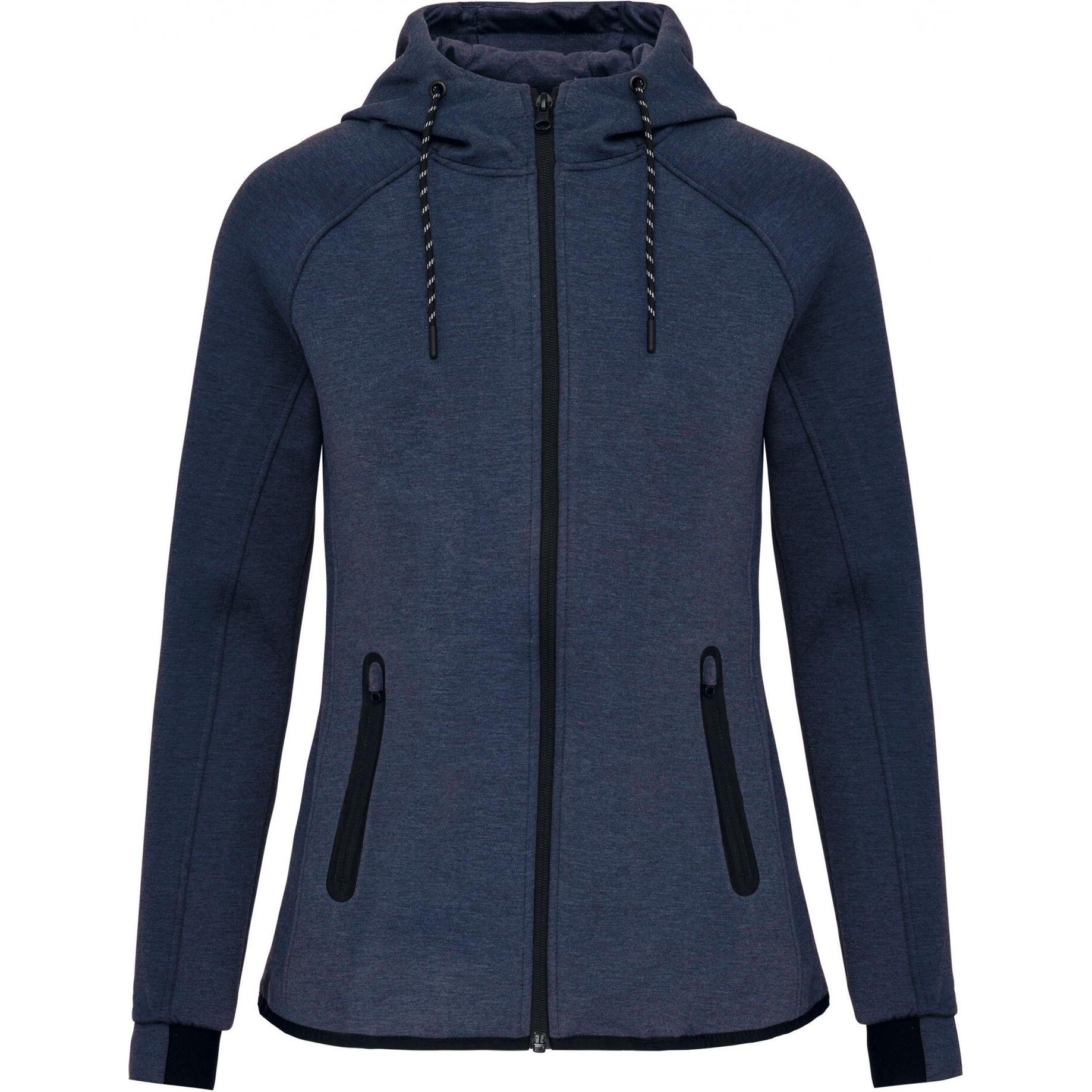 Proact, Damen, Pullover, Sweatshirt zipper mit kapuze Damen, Grau, (XXL)