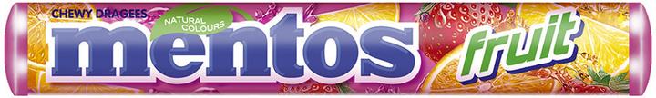 Nutritional values and ingredients mentos Fruit (37.50 g, 1 pcs.)