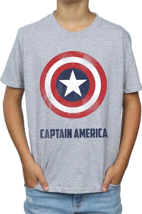 Immagine prodotto Captain America Shield Text Maglietta Ragazzi (140, 146)