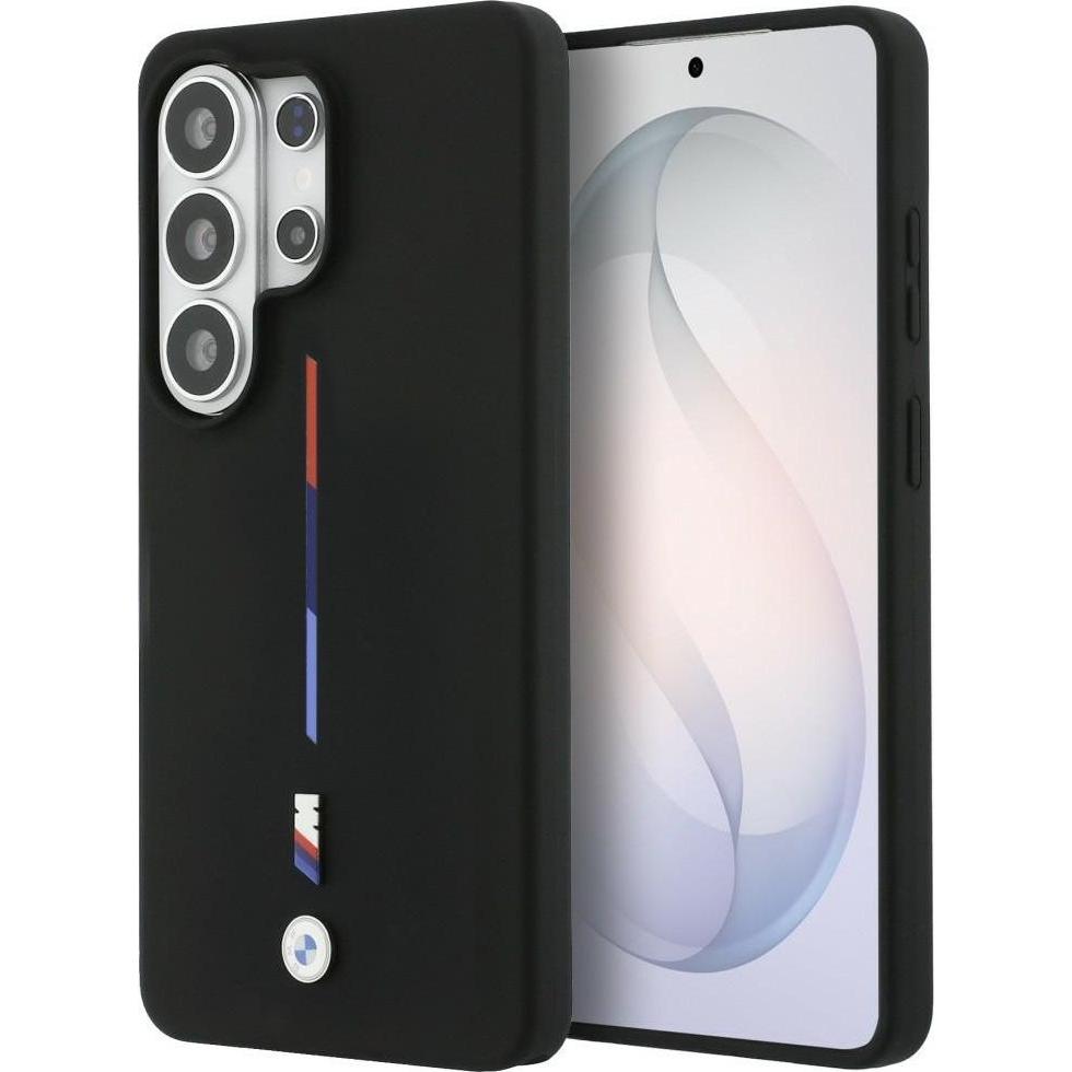 BMW Case M Silicone Tricolor Line MagSafe for Samsung Galaxy S26 Ultra black (Samsung Galaxy S26 Ultra), Cover smartphone, Nero
