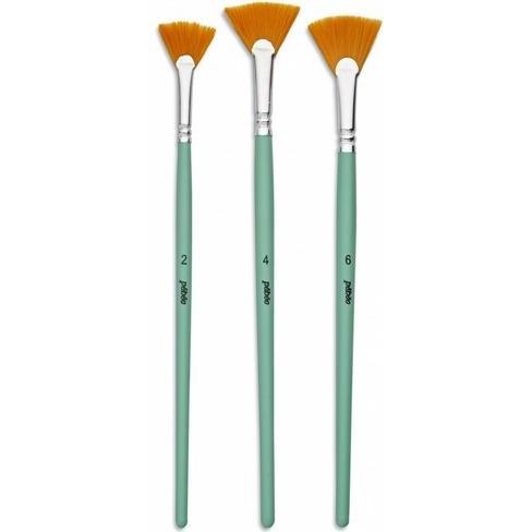 Thumbnail - Pebeo, Pinsel, 3 goldene Poly-Fächer-MC-Bürsten