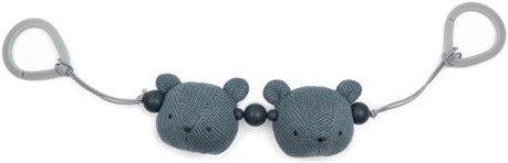Produktbild Smallstuff Strollerchain, Knitted Bear Dark Denim/Denim