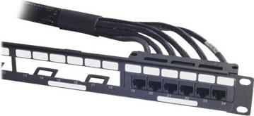 Produktbild APC Data Distribution Kabel CAT6 UTP CMR 6XRJ-45 schwarz 17FT 4.5M (U/UTP, CAT6, 5.20 m)
