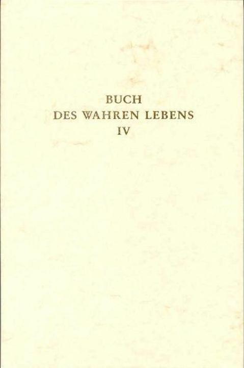 Produktbild Buch des Wahren Lebens 4 (Deutsch, Otto Der Leuchter, Reichl, 1995)