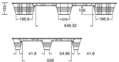 Image du produit Transpak Palette en bois pressé dimensions 800x1200mm capacité de charge 1250kg Euromass bois brun (5 pcs)