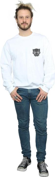 Immagine prodotto Felpa in cotone con stampa sul petto Black Panther Black on Black (S)