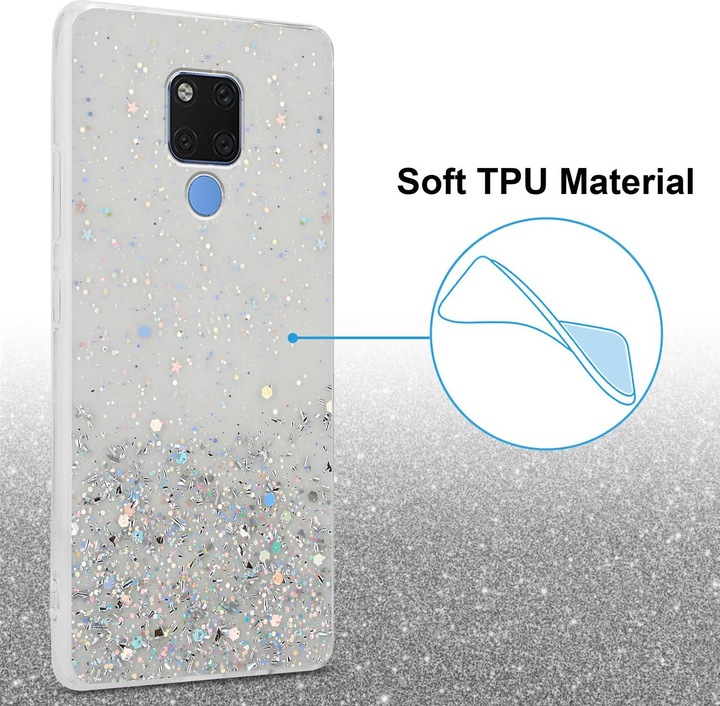 Actual product image Cadorabo Bumper TPU funkelnder Glitter (Mate 20)