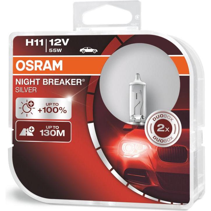 Osram, Autolamp, Koplamplamp Nachtbreker Zilver (H11)