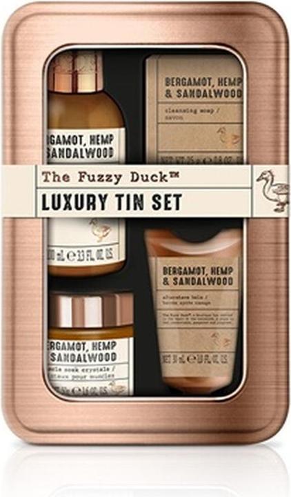 Produktbild Baylis & Harding Geschenkset in einer Dose Bergamotte Hanf Sandelholz 4 Stück (Körperpflegeset)