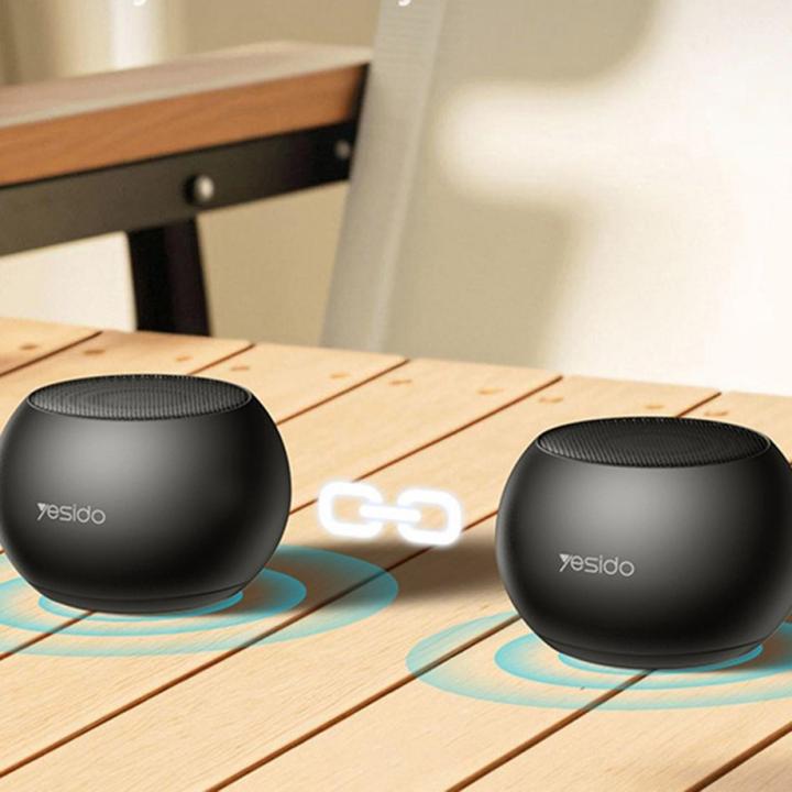 Actual product image Yesido - Mini Wireless Speaker (YSW33) - Aluminum Alloy, 3W, Bluetooth 5.0, 300mAh - Black