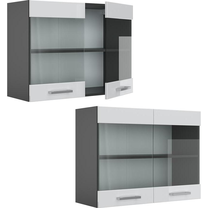 Vicco, Regal, Küchenglasschrank R-Line (80 x 31 x 60 cm)