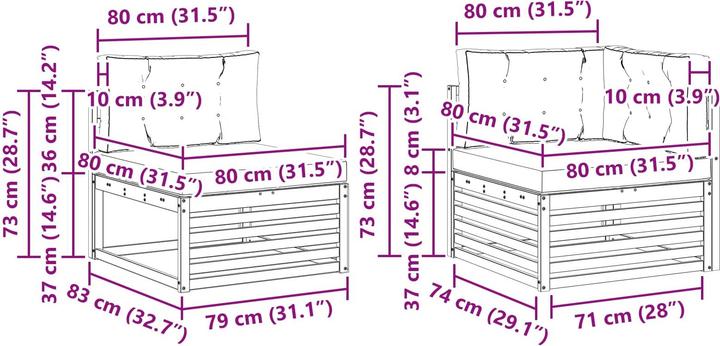 Produktbild vidaXL Outdoor-Sofa