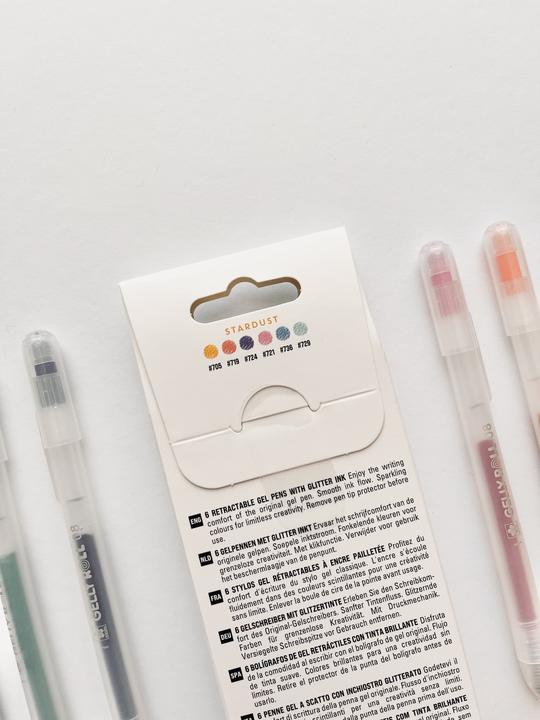 Productafbeelding Sakura Gelly Roll Retractable Classic Gelschreiber transparent 0,45 mm, Schreibfarbe: farbsortiert (Blauw, Groen, Lila, Oranje, Rood, Roze, 1x)