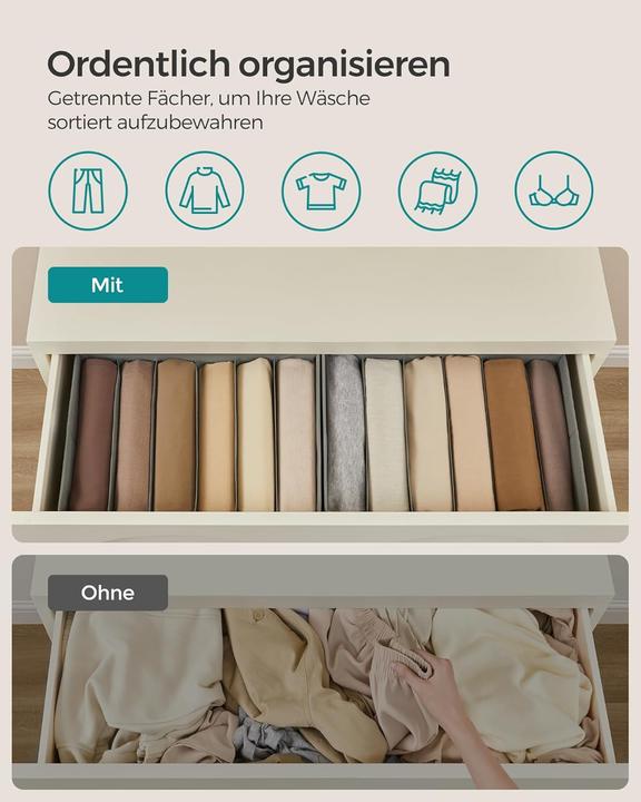 Image du produit Songmics 6-teiliges Kleiderschrank-Organizer-Set (30 cm, 6x)