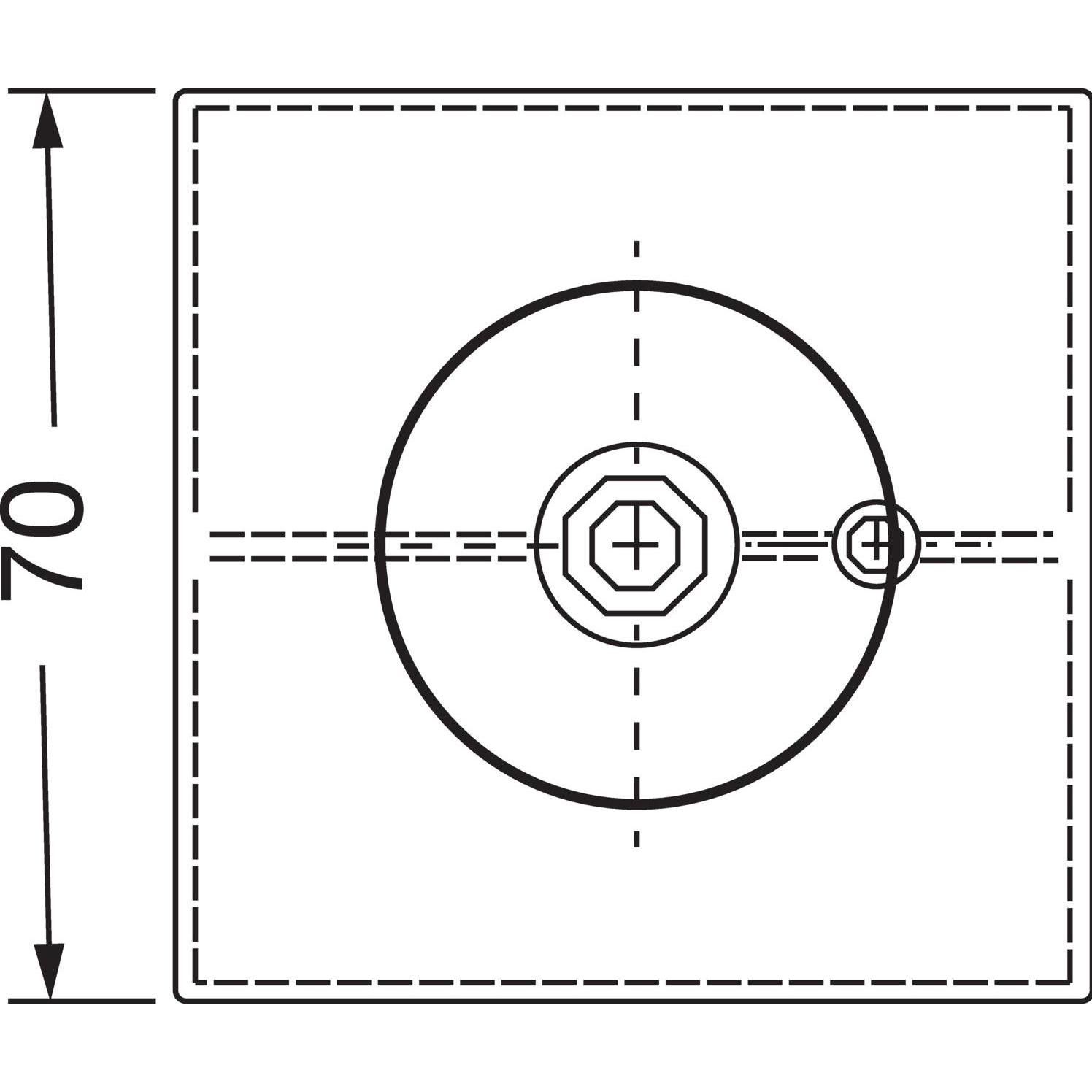 Thumbnail - Simausrom, Tischbeine + Tischgestell, Tischfuss 70 x 70 x 720 mm Aluminium Edelstahl-Effekt