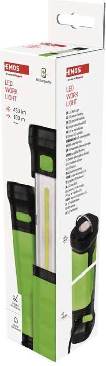 Immagine prodotto Emos Torcia LED COB P4541, 450 lm, 2000 mAh, ricaricabile (19.70 cm, 450 lm)