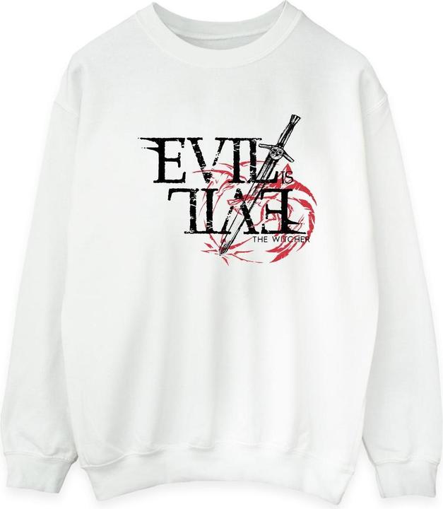 Actual product image Netflix Mens The Witcher Evil Is Evil Sweatshirt (XL)