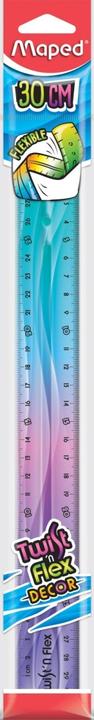 Actual product image Maped Flat ruler Twist'n Flex DECOR, 300 mm, unbreakable (30 cm)